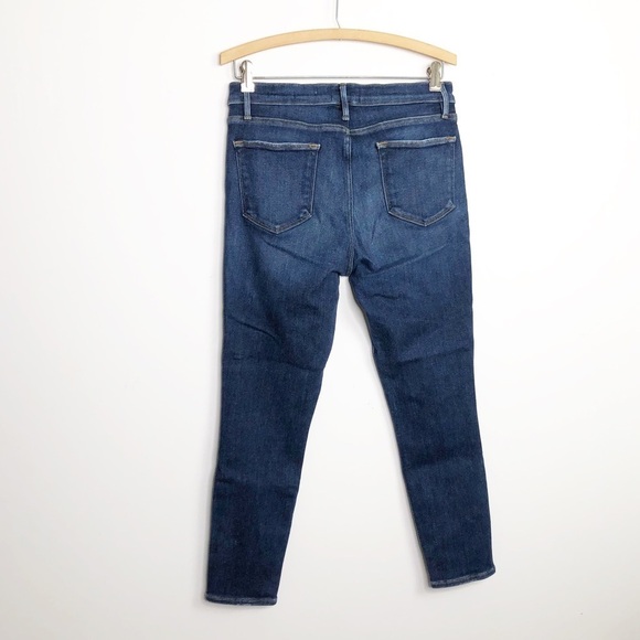 Frame Samir’s Le high skinny crop dark wash jeans - Picture 2 of 11